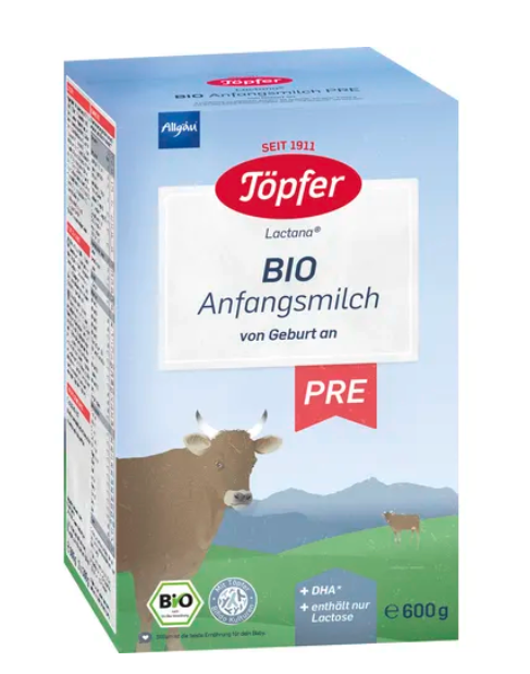 Töpfer Bio Anfangsmilch Pre 600g