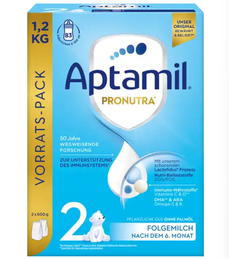 Aptamil Pronutra 2 Folgemilch nach dem 6. Monat Vorratspack 1.2kg