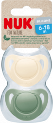 【dm】Schnuller for Nature Silikon, grün/beige, Gr.2, 6-18 Monate, 2 St