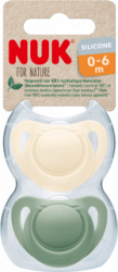 【dm】Schnuller for Nature Silikon, grün/ beige, Gr.1, 0-6 Monate, 2 St