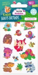 【dm】Kinder Haut-Tattoos Wunderbunt Wundervolles Waldreich, 1 St