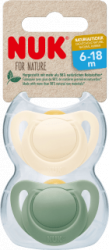 【dm】Schnuller for Nature Latex, grün/beige, Gr.2, 6-18 Monate, 2 St