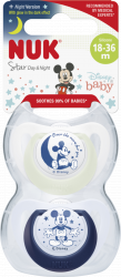 【rossmann】Disney Mickey Mouse Star Day & Night Silikon-Schnuller, 18-36 Monate