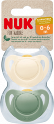【dm】Schnuller for Nature Latex, grün/beige, Gr.1, 0-6 Monate, 2 St
