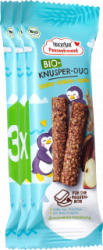 【dm】Kindersnack Pausenfreund Knusper-Duo, Hafer, Kakao, Apfel, ab 3 Jahren (3x23 g), 69 g