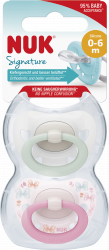 【rossmann】Beruhigungssauger Signature Rosa/Weiß 0-6 Monate