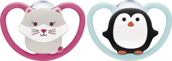 【rossmann】Beruhigungssauger Space Silikon Katze & Pinguin 6-18 Monate