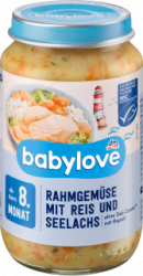 【dm】Menü Rahmgemüse mit Reis und Seelachs ab dem 8.Monat, 220 g