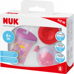 【dm】Trinklernset Evolution, rot/lila, ab 6 Monate, 3 St