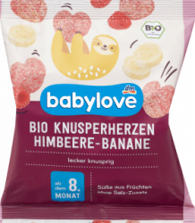 【dm】Babysnack Knusperherzen Himbeere Banane, ab dem 8. Monat, 30 g