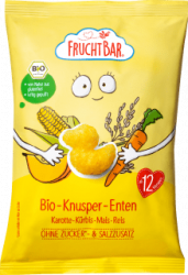 【dm】Kindersnack Knusper-Enten Karotte, Kürbis, Mais & Reis ab 12 Monaten, 30 g