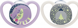 【rossmann】Beruhigungssauger Space Night Silikon Katze & Glühwürmchen 18-36 Monate